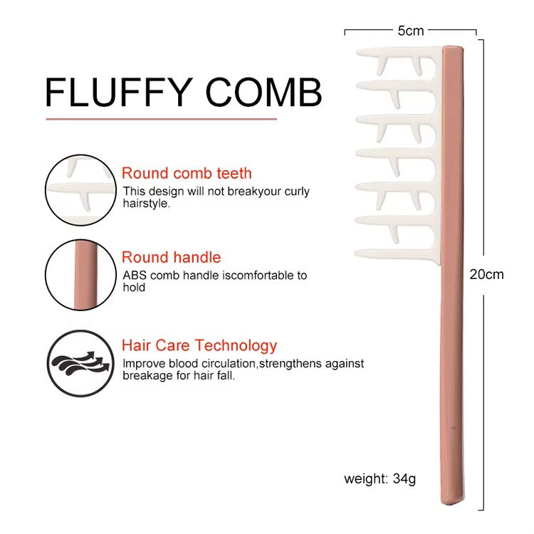 Fluffy Comb - Defined Curls, Not Flattened